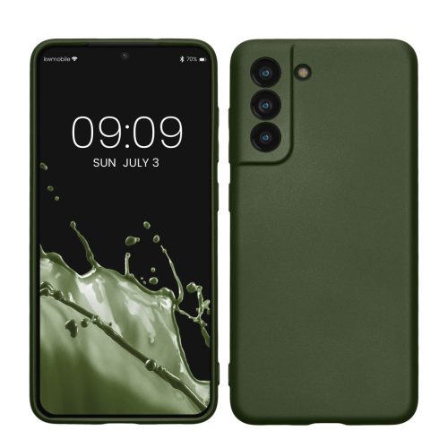 Θήκη Kwmobile για Samsung Galaxy S21 FE, Πράσινη, Σιλικόνη, KWM000013FE018C