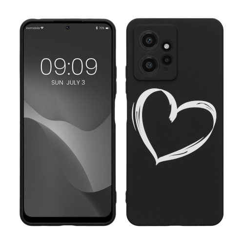 Θήκη Kwmobile για Xiaomi Redmi Note 12, Μαύρη/Λευκή, Σιλικόνη, KWM000018UH002C