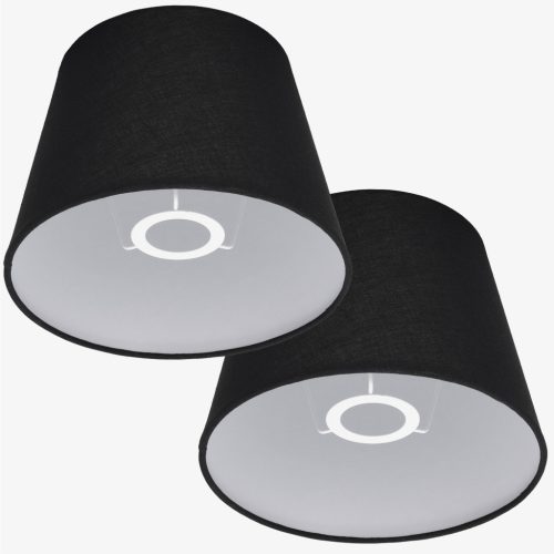 Set 2 Abajururi, E27, Negru/Alb, Navaris, NAV000012AF007C