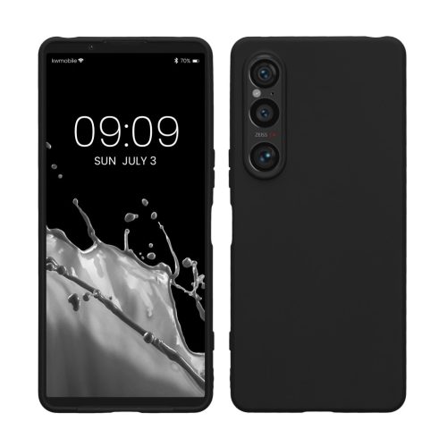Θήκη Kwmobile για Sony Xperia 1 VI, Μαύρη, Σιλικόνη, KWM000021TR001C