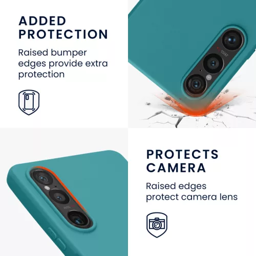 Θήκη Kwmobile για Sony Xperia 1 VI, Μπλε, Σιλικόνη, KWM000021TR003C