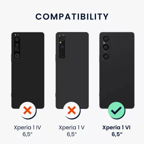 Θήκη Kwmobile για Sony Xperia 1 VI, Μπλε, Σιλικόνη, KWM000021TR003C