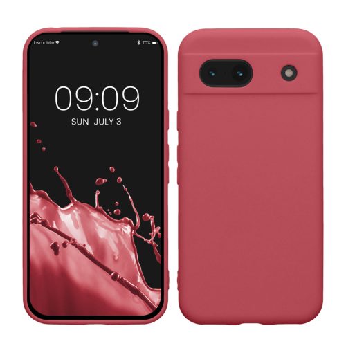 Θήκη Kwmobile για Google Pixel 8a, σκούρο ροζ, σιλικόνη, KWM000020KU016C