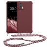 Θήκη Kwmobile με κορδόνι για Motorola Edge 30 Neo, Μωβ, Σιλικόνη, KWM0000199S003C
