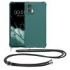 Θήκη Kwmobile με κορδόνι για Motorola Edge 30 Neo, Πράσινη, Σιλικόνη, KWM0000199S005C