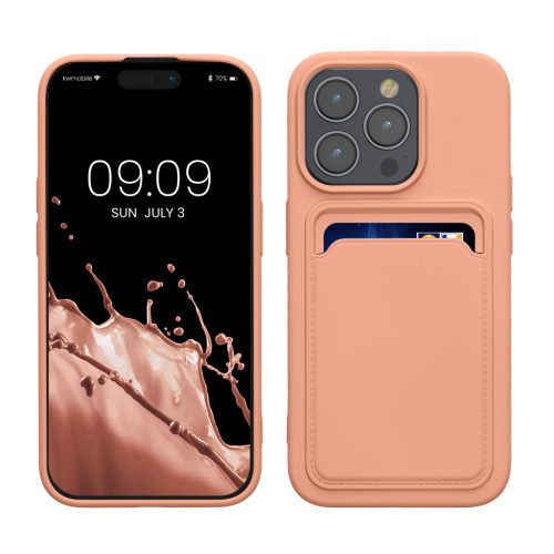 Θήκη Kwmobile για Apple iPhone 15 Pro, Ανοιχτό ροζ, Σιλικόνη, KWM000020EO008C