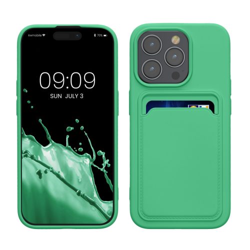 Θήκη Kwmobile για Apple iPhone 15 Pro, Πράσινη, Σιλικόνη, KWM000020EO010C