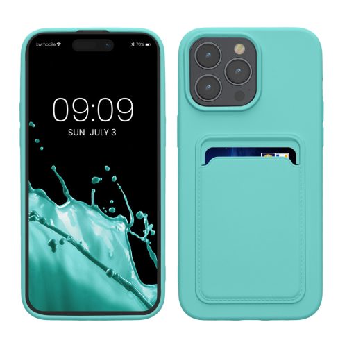Θήκη Kwmobile για Apple iPhone 15 Pro Max, ανοιχτό πράσινο, σιλικόνη, KWM000020EP009C