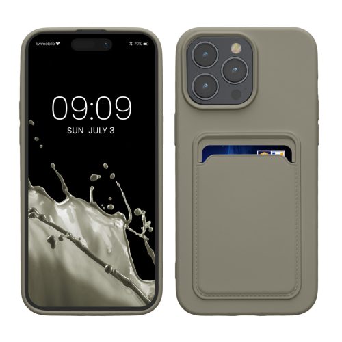 Θήκη Kwmobile για Apple iPhone 15 Pro Max, Γκρι, Σιλικόνη, KWM000020EP011C