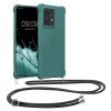 Θήκη Kwmobile με κορδόνι για Motorola Edge 40 Neo, Πράσινη, Σιλικόνη, KWM000022NX002C