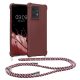 Θήκη Kwmobile με κορδόνι για Motorola Edge 40 Neo, Μωβ, Σιλικόνη, KWM000022NX003C