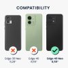 Θήκη Kwmobile με κορδόνι για Motorola Edge 40 Neo, Κρεμ, Σιλικόνη, KWM000022NX004C