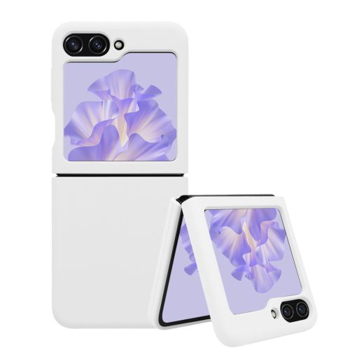 Θήκη Kwmobile για Samsung Galaxy Z Flip5, Λευκή, Σιλικόνη, KWM000021UD006C