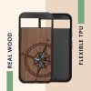 Θήκη Kwmobile για Google Pixel 8a, Καφέ, Ξύλο/Σιλικόνη, KWM000020KV004C
