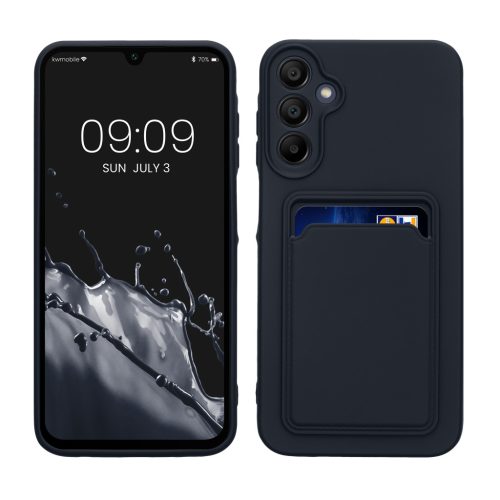 Θήκη Kwmobile για Samsung Galaxy A15 5G, Σκούρο μπλε, Σιλικόνη, KWM000021TI002C