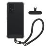 Θήκη Kwmobile με αποσπώμενο κορδόνι για Samsung Galaxy A53 5G, Διαφανής/Μαύρη, Σιλικόνη, KWM000021UE001C