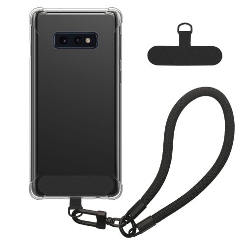 Θήκη Kwmobile με αποσπώμενο κορδόνι για Samsung Galaxy S10e, Διαφανής/Μαύρη, Σιλικόνη, KWM000021UK001C