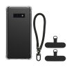 Θήκη Kwmobile με αποσπώμενο κορδόνι για Samsung Galaxy S10e, Διαφανής/Μαύρη, Σιλικόνη, KWM000021UK001C
