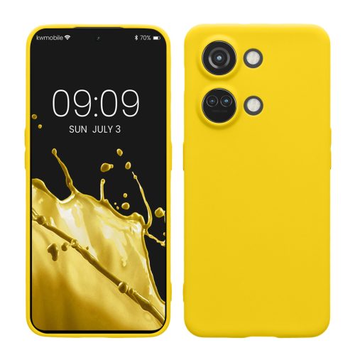 Θήκη Kwmobile για OnePlus Nord 3 5G, Κίτρινη, Σιλικόνη, KWM0000204U008C