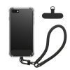 Θήκη Kwmobile με αποσπώμενο κορδόνι για Apple iPhone SE (2022)/iPhone SE (2020)/iPhone 8, Διαφανής/Μαύρη, Σιλικόνη, KWM000022TJ001C