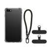 Θήκη Kwmobile με αποσπώμενο κορδόνι για Apple iPhone SE (2022)/iPhone SE (2020)/iPhone 8, Διαφανής/Μαύρη, Σιλικόνη, KWM000022TJ001C
