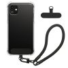 Θήκη Kwmobile με αποσπώμενο κορδόνι για Apple iPhone 11, Διαφανής/Μαύρη, Σιλικόνη, KWM000022TK001C