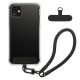 Θήκη Kwmobile με αποσπώμενο κορδόνι για Apple iPhone 11, Διαφανής/Μαύρη, Σιλικόνη, KWM000022TK001C