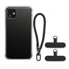 Θήκη Kwmobile με αποσπώμενο κορδόνι για Apple iPhone 11, Διαφανής/Μαύρη, Σιλικόνη, KWM000022TK001C