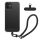 Θήκη Kwmobile με αποσπώμενο κορδόνι για Apple iPhone 12, Διαφανής/Μαύρη, Σιλικόνη, KWM000022TN001C