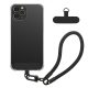 Θήκη Kwmobile με αποσπώμενο κορδόνι για Apple iPhone 12 Pro, Διαφανής/Μαύρη, Σιλικόνη, KWM000022TO001C