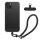 Θήκη Kwmobile με αποσπώμενο κορδόνι για Apple iPhone 15, Διαφανής/Μαύρη, Σιλικόνη, KWM000022TP001C