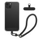 Θήκη Kwmobile με αποσπώμενο κορδόνι για Apple iPhone 15, Διαφανής/Μαύρη, Σιλικόνη, KWM000022TP001C