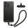 Θήκη Kwmobile με αποσπώμενο κορδόνι για Apple iPhone 15 Pro, Διαφανής/Μαύρη, Σιλικόνη, KWM000022TQ001C