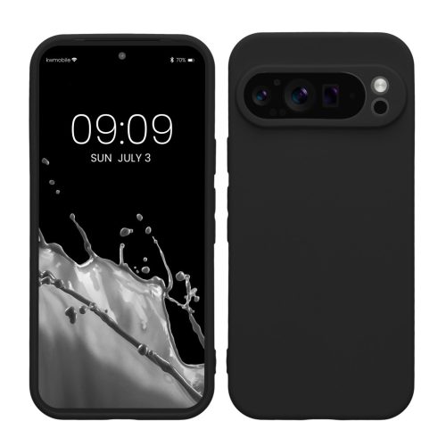 Θήκη Kwmobile για Google Pixel 9 Pro, μαύρη, σιλικόνη, KWM000020PH004C