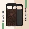 Θήκη Kwmobile για Google Pixel 9/Pixel 9 Pro, Καφέ, Ξύλινη/Σιλικόνη, KWM000020PT003C