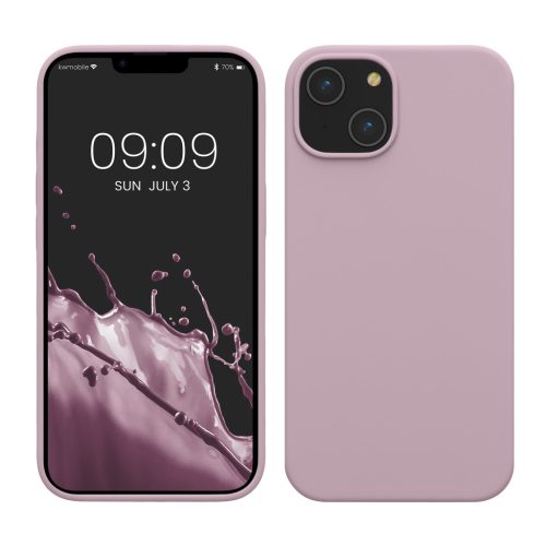Θήκη Kwmobile για Apple iPhone 14, Ανοιχτό Μωβ, Σιλικόνη, KWM000016NI047C