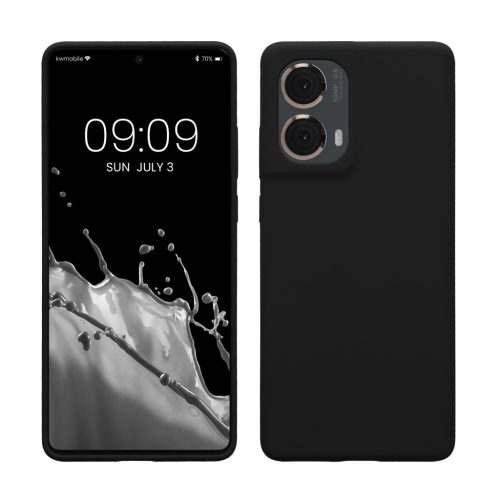 Θήκη Kwmobile για Motorola Moto G85, Μαύρη, Σιλικόνη, KWM000022TR001C