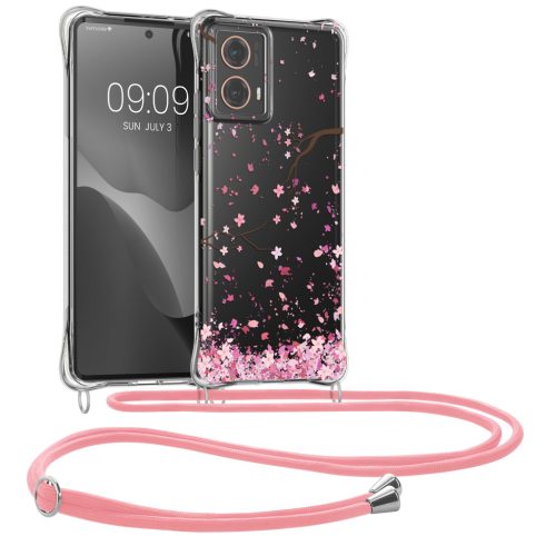 Θήκη Kwmobile με κορδόνι για Motorola Moto G85, Πολύχρωμη, Σιλικόνη, KWM000022TT001C