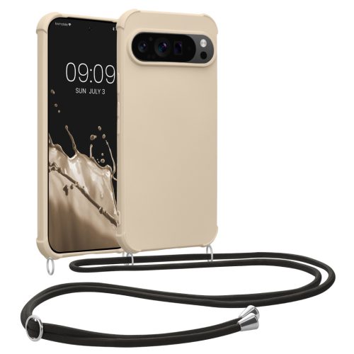 Θήκη Kwmobile με κορδόνι για Google Pixel 9/Pixel 9 Pro, Κρεμ, Σιλικόνη, KWM000020PY002C