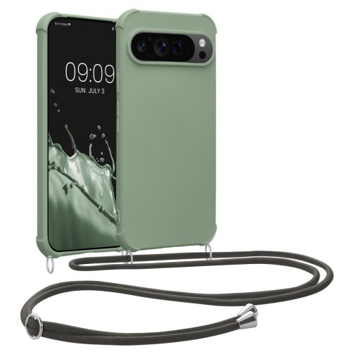 Θήκη Kwmobile με κορδόνι για Google Pixel 9/Pixel 9 Pro, ανοιχτό πράσινο, σιλικόνη, KWM000020PY003C