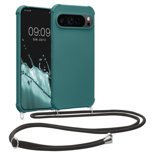 Θήκη Kwmobile με κορδόνι για Google Pixel 9/Pixel 9 Pro, Πράσινη, Σιλικόνη, KWM000020PY005C