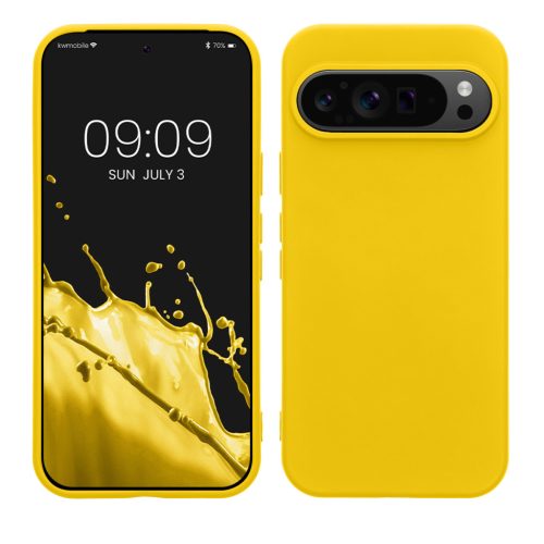 Θήκη Kwmobile για Google Pixel 9/Pixel 9 Pro, Κίτρινη, Σιλικόνη, KWM000020QA003C