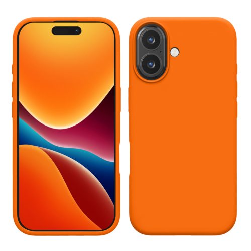 Θήκη Kwmobile για Apple iPhone 16 Plus, Πορτοκαλί, Σιλικόνη, KWM000022TV002C