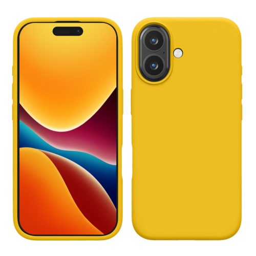 Θήκη Kwmobile για Apple iPhone 16 Plus, Κίτρινη, Σιλικόνη, KWM000022TV004C