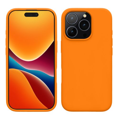 Θήκη Kwmobile για Apple iPhone 16 Pro, Πορτοκαλί, Σιλικόνη, KWM000022TW003C