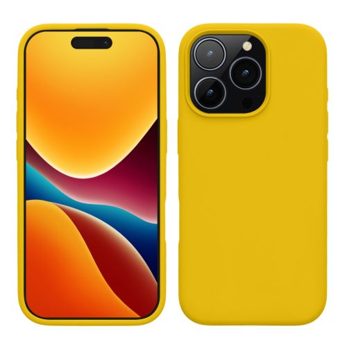 Θήκη Kwmobile για Apple iPhone 16 Pro, Κίτρινη, Σιλικόνη, KWM000022TW004C
