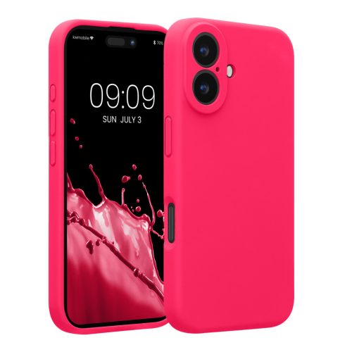 Θήκη Kwmobile για Apple iPhone 16, Ροζ, Σιλικόνη, KWM000022TY001C