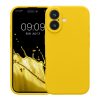 Θήκη Kwmobile για Apple iPhone 16, Κίτρινη, Σιλικόνη, KWM000022TY002C