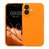 Θήκη Kwmobile για Apple iPhone 16, Πορτοκαλί, Σιλικόνη, KWM000022TY005C