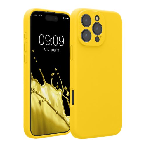 Θήκη Kwmobile για Apple iPhone 16 Pro Max, Κίτρινη, Σιλικόνη, KWM000022UA002C